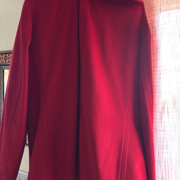 Red Burberry Peacoat XL - Picture 6 of 10